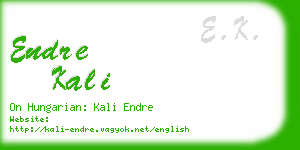 endre kali business card
